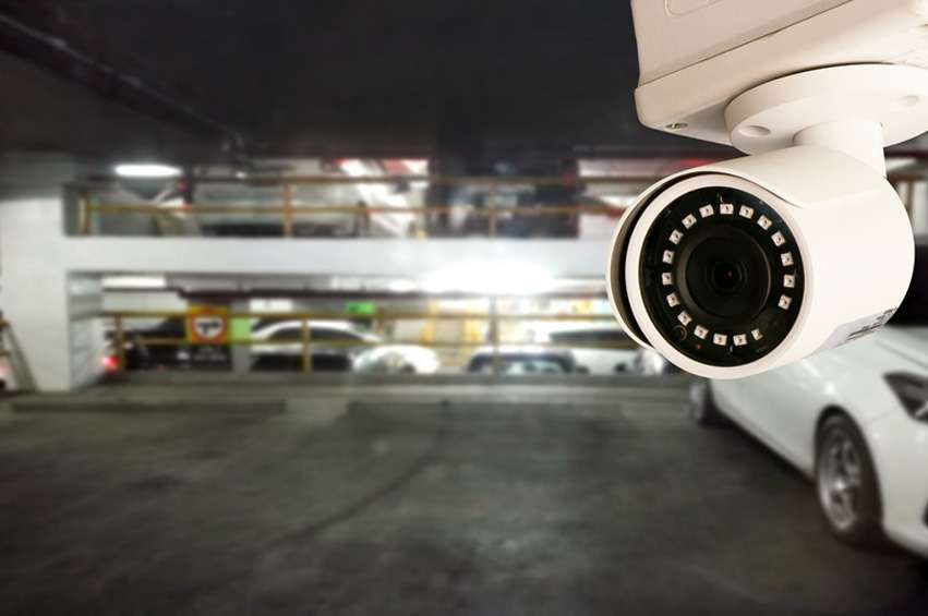 CCTV installed in a car park