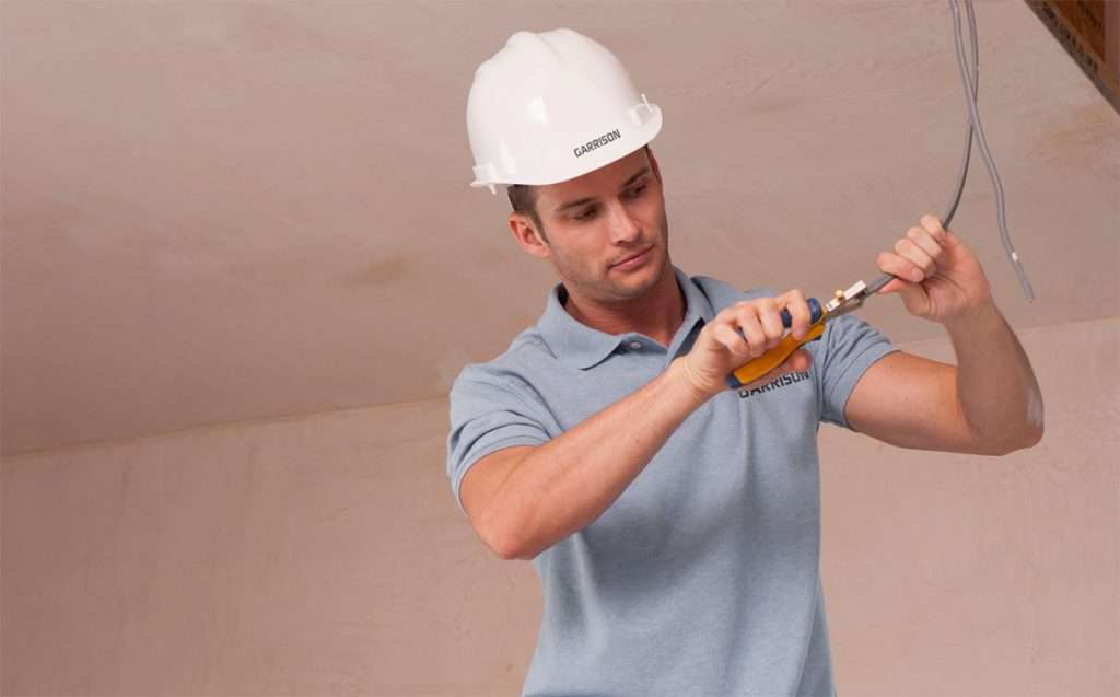 garrison electrician fixing wires